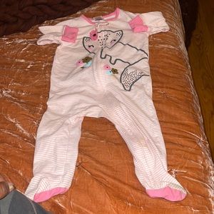 Pink stripes baby girl pjs